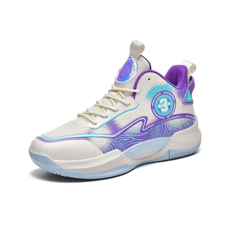 MUSNODO Cushioning, Slip Resistant, And Abrasion Resistant High Top Basketball Shoes Unisex Pink Orange Mismatched-13