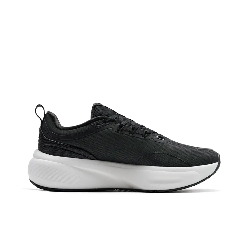 XTEP Mysterious Feather Wear Resistant Slip Resistant Low Top Casual Running Shoes Women's Black/Peony Purple-1