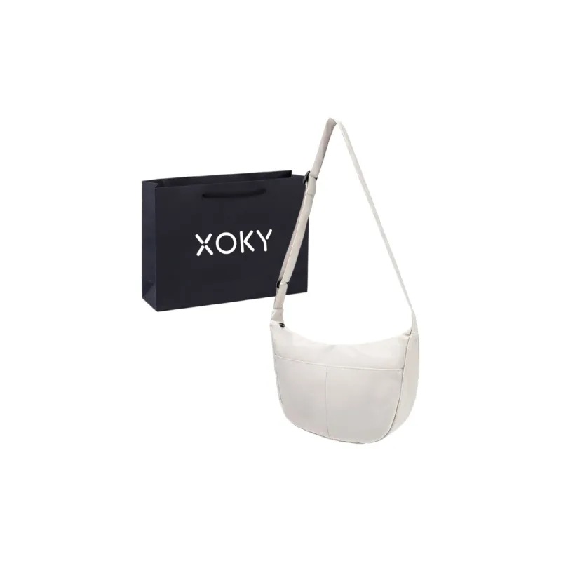 XOKY Oxford Dumpling Bag Crossbody Bag Regular Unisex White/Black-5