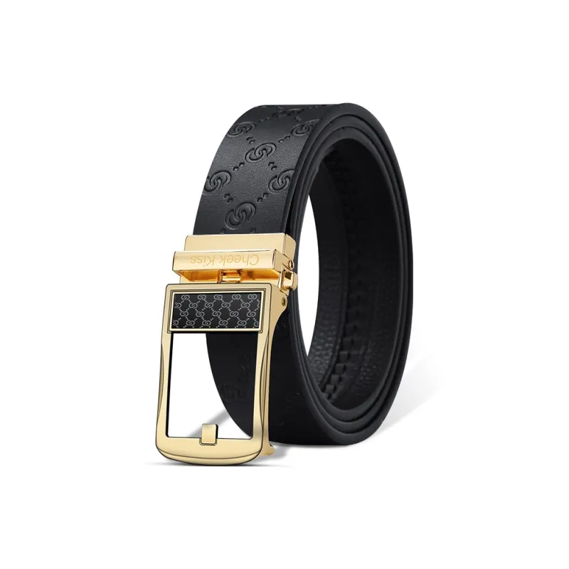 Cheekkiss Cow Leather Belts Men's 3.5cm-12