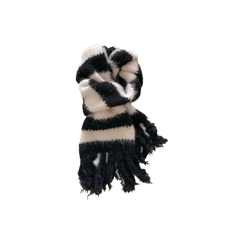 PISHUSHU Wool Blend Knit Scarves Unisex-5