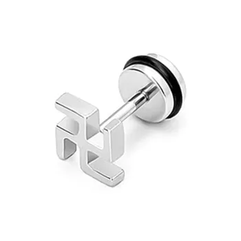 BLESSED BULLET Titanium Steel Stud Earrings Men's