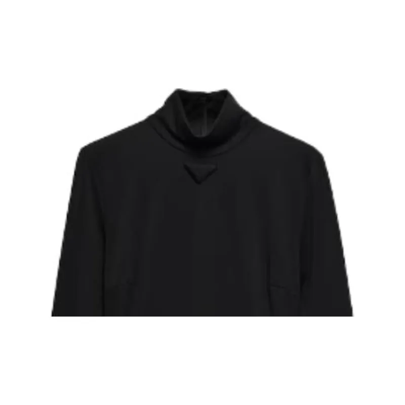 PRADA Long Sleeved Stretched Jersey Dress-4