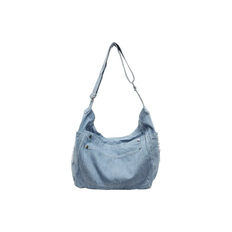 Yalu Denim Tote Large Capacity Underarm Crossbody Bag, Shoulder Bag Regular Women's Multicolor-13