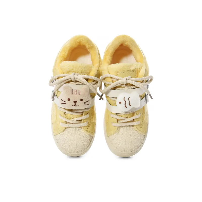 Lovely You Warm Wear-Resistant Lightweight Low-Top Skateboard Shoes Women's-13