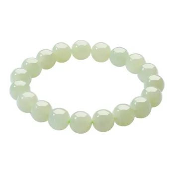 CHOW TAI SENG Warm And Delicate Goddess Hetian Jade Bracelet, Perfect For Jewelry Collection And Play White Jade Unisex
