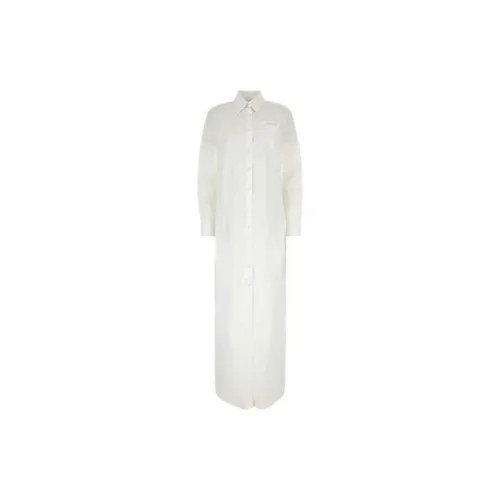 PRADA Long-Sleeved Dresses Women's White