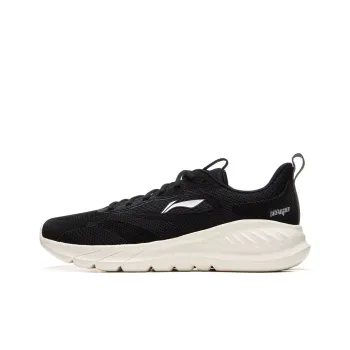 LiNing EasyFit Fle Anti-Slip And Wear-Resistant Breathable Low-Top Casual Running Shoes Men's Black White