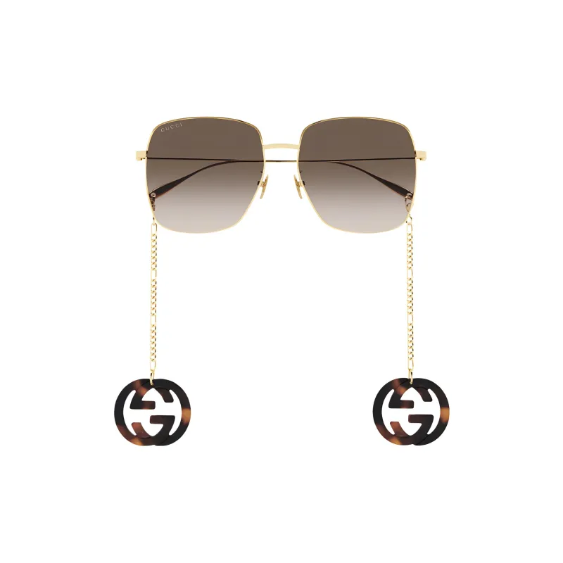 GUCCI GG-pendant Square-frame Sunglasses-2