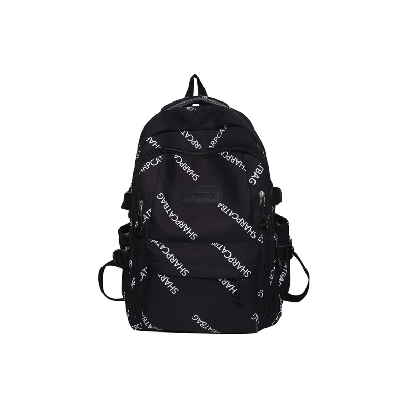 Travel Nylon Backpack Unisex Black/White/Blue/Khaki-0