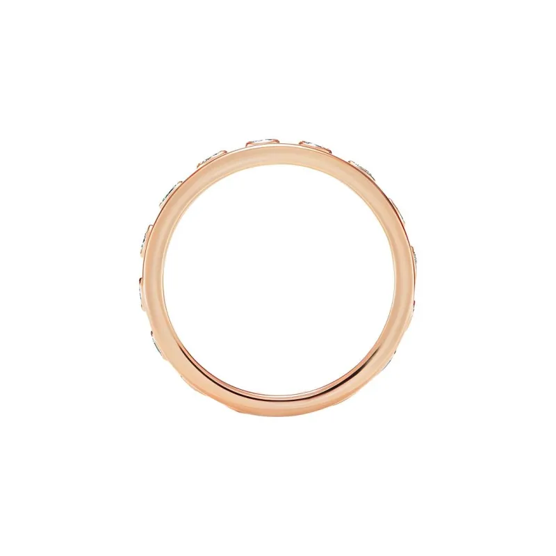 De Beers 18kt Rose Gold Dewdrop Diamond One Line Band-1