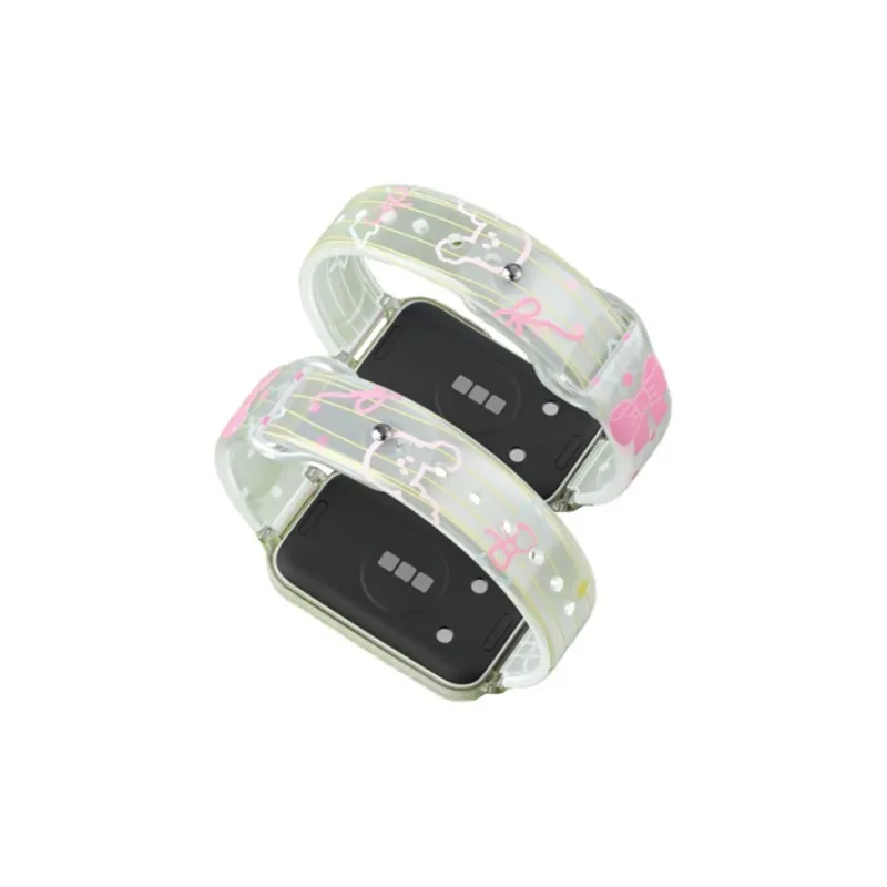 CHUANGYIDA Red Beige Compatibility Watch Band 150~190mm Silicone Material-2
