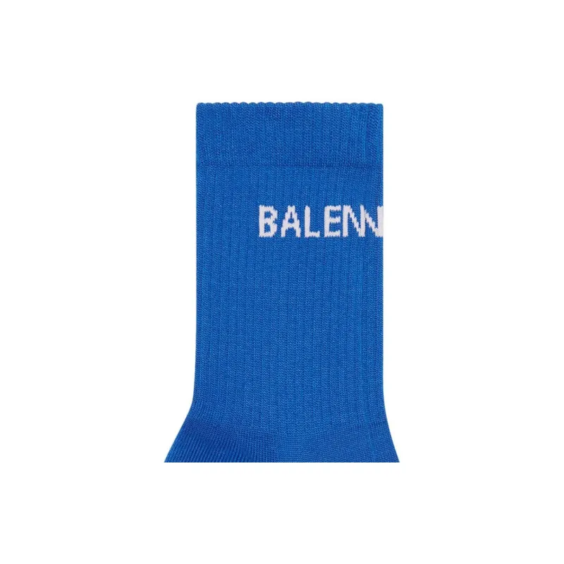 Balenciaga Tennis Socks 'Royal/White'-1