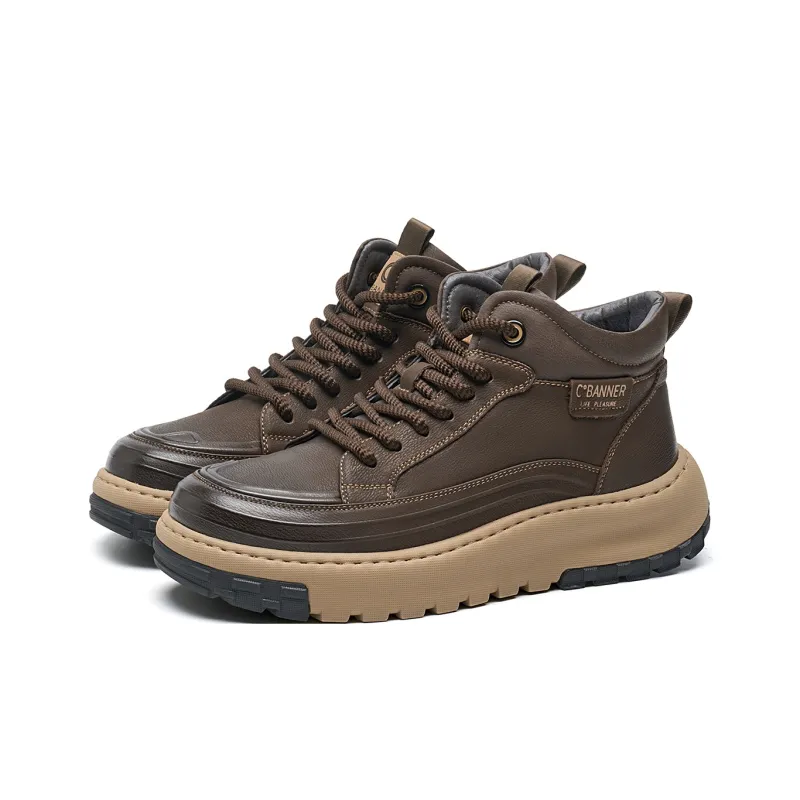 C°BANNER Skateboard Shoes Men's Dark Brown-1
