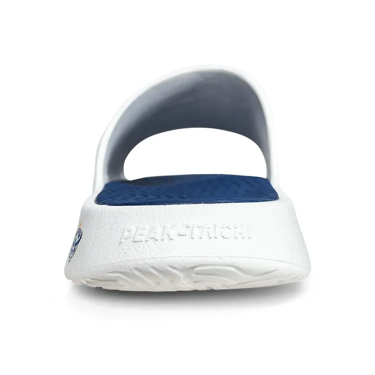 PEAK State Pole Leather Patchwork Slip Resistant Abrasion Resistant Cushioning Slide Slippers Men's White Blue Red-4