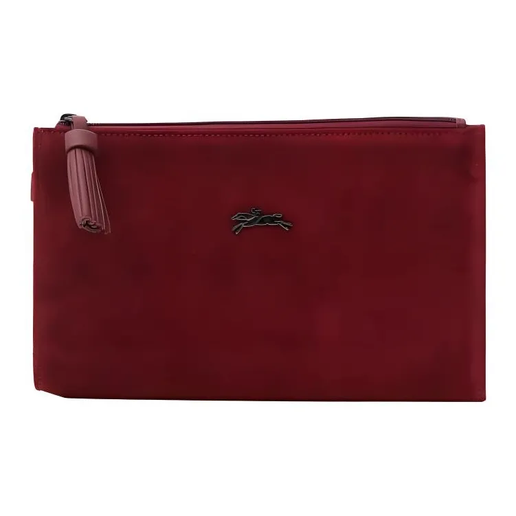 LONGCHAMP Pénélope Cow Leather Makeup Bag Women's Red-0