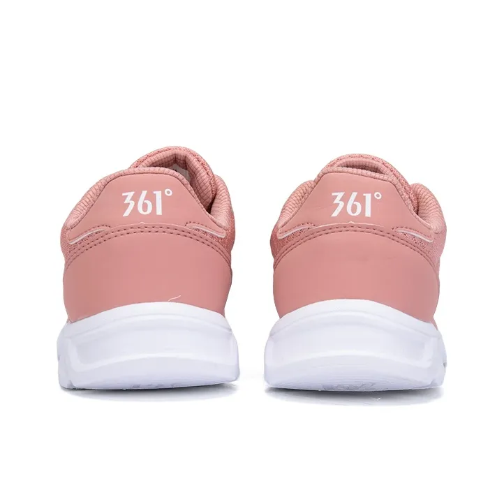 361° Cushioning Wear-Resistant Low-Top Casual Running Shoes Women's Pink White-4