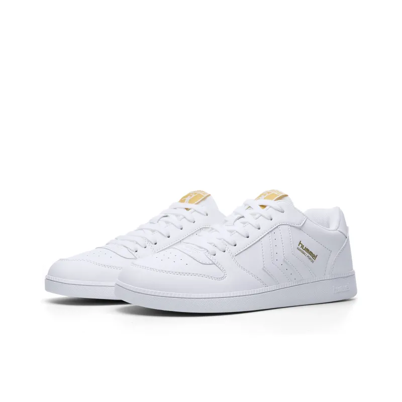 Hummel Slip Resistant, Abrasion Resistant, Lightweight Low Top Casual Shoes Unisex White-2