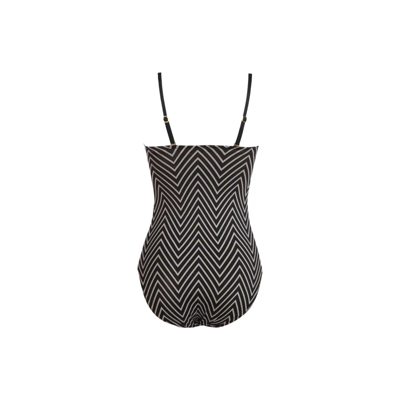 Selmark One piece Swimsuit Women's Black-1
