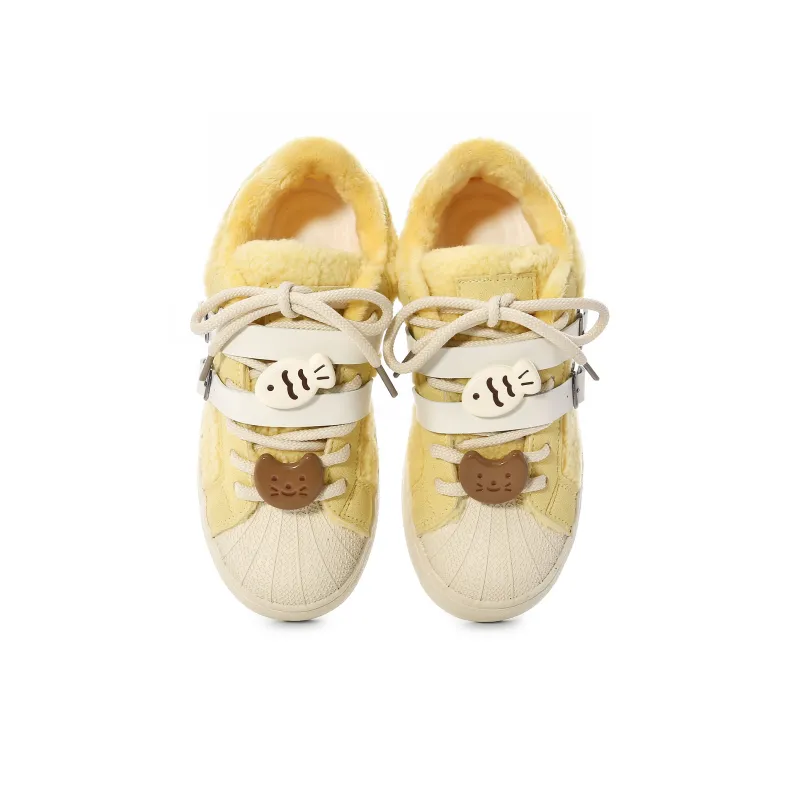 Lovely You Warm Wear-Resistant Lightweight Low-Top Skateboard Shoes Women's-24