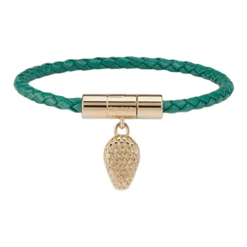 BVLGARI Calfskin Bracelets Unisex Green