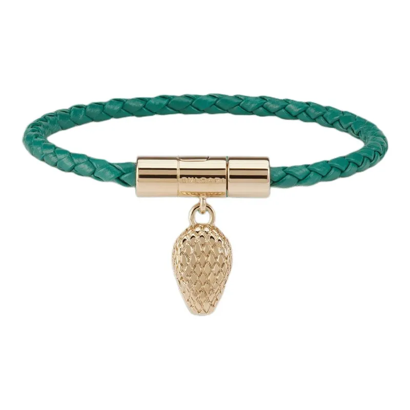 BVLGARI Calfskin Bracelets Unisex Green-0