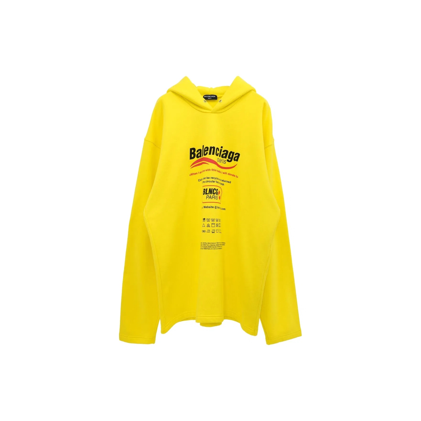 Balenciaga Yellow Hoodies Sweatshirts on Sale Authentic POIZON