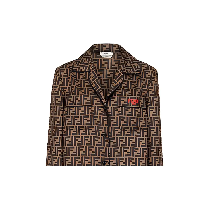 FENDI Shirts Women's Brown-3