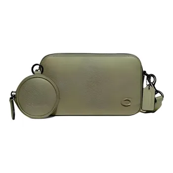 COACH Charter Soft Leather Shoulder Bag, Crossbody Bag Small Size Men's Moss Green