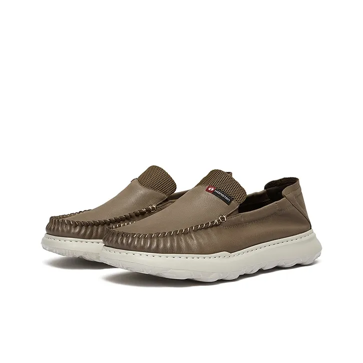 HANG TEN Men's Casual Shoes Men Low Top Black Gray/Khaki-5