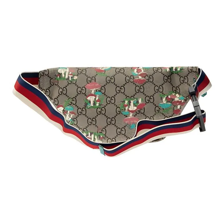 GUCCI Canvas With Leather Fanny Pack Sling Bags Kids' Bags Kids' Ebony Wood With Mint Green/Sweet Color-2