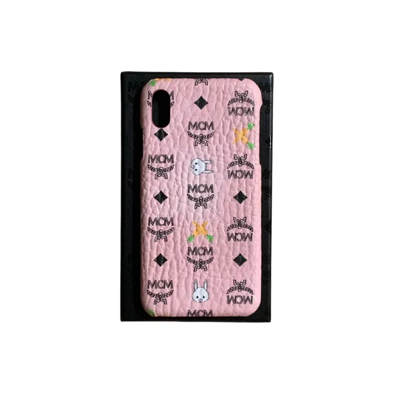 MCM Coated Canvas Material Rabbit Carrots Phone Cases Compatibility With IPhone XS Max-1