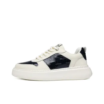 MILLIE'S Cushioning, Wear Resistant Low Top Casual Shoes Men's White Black