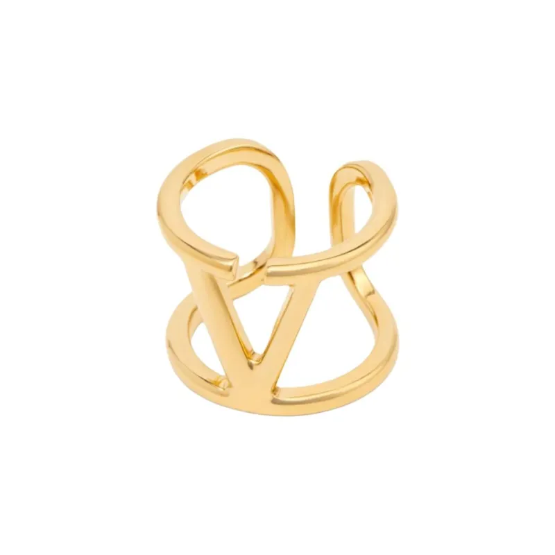 Valentino Brass Rings Women's Gold-1