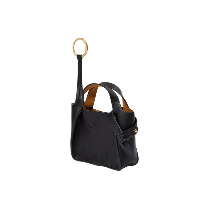 Stella McCartney Leather Keychains Women's Black-1