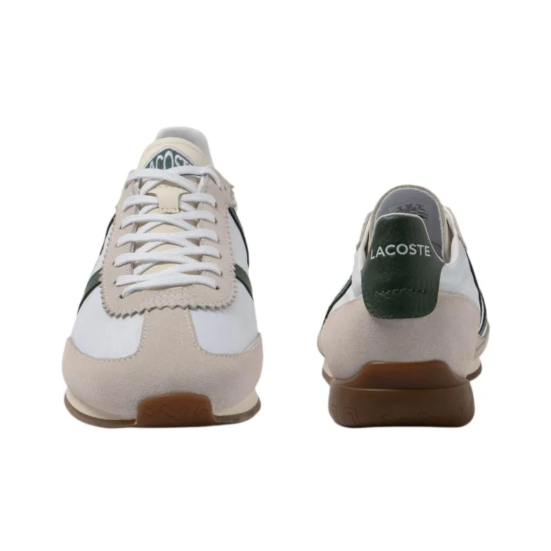 LACOSTE Low Pro Vintage Low-Top Casual Shoes Men's White Green-4