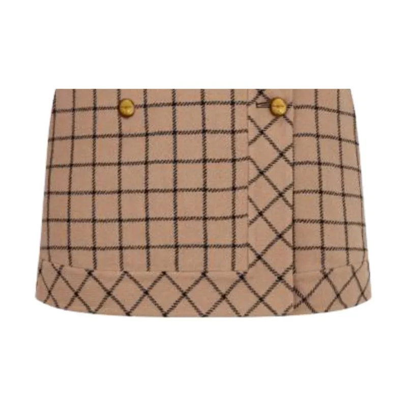 DIOR Casual Short Skirts Women's Brown-4