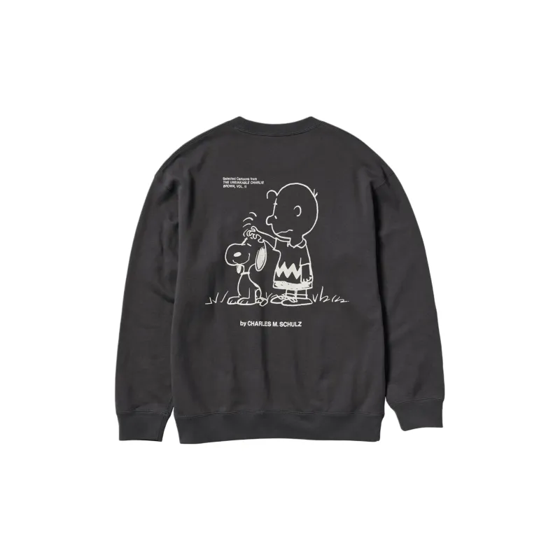 UNIQLO PEANUTS Collaboration Sweatshirt Unisex Dark Gray-1
