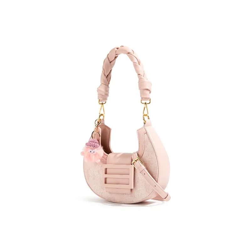 CAEISL&KCIEL PU Handbag, Shoulder Bag Women's Embroidery Powder-2