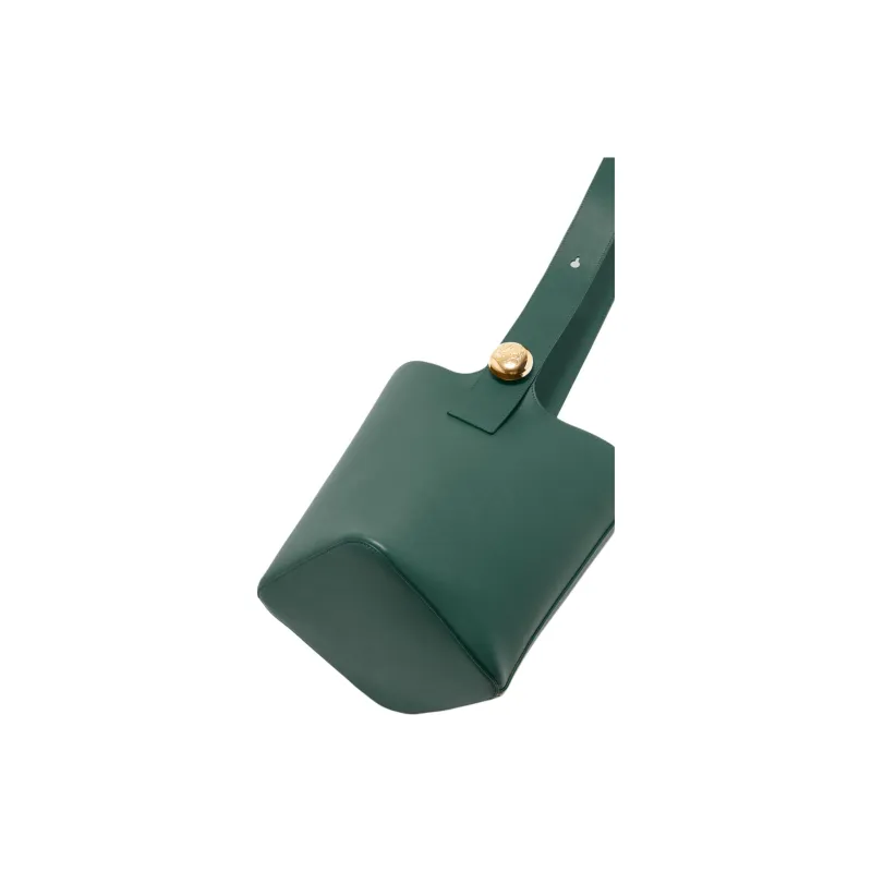 LOEWE Bucket Series Calfskin Bucket Bags One Shoulder Handbags Medium Size Women's Cardamom Green-6