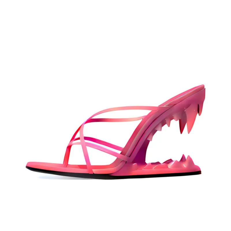 GCDS Morso Abrasion-Resistant Flip Flops Women's Pink-3