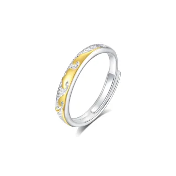 D.Get S925 Silver Rings Unisex Present Box Good Luck