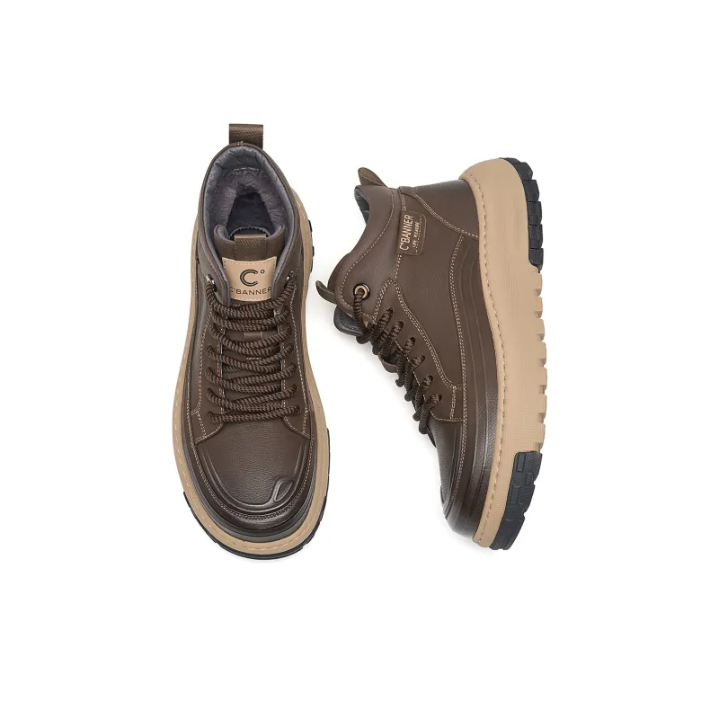 C°BANNER Skateboard Shoes Men's Dark Brown-2