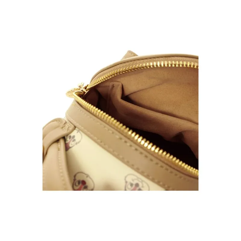 Disney Leather Backpack Crossbody Bag Backpack Mini Women's Light Coffee-4
