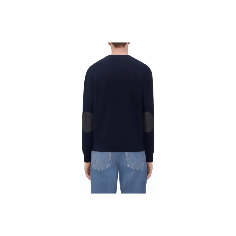 Bottega Veneta Intrecciato Leather Patch Jumper-1