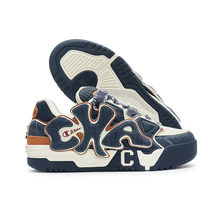 Champion Buckle Fun Coco Skate Low-Top Skateboard Shoes Men's Marine Blue/Eternal Blue-3