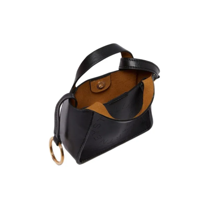 Stella McCartney Leather Keychains Women's Black-2