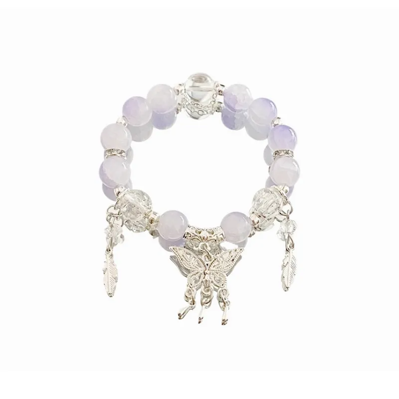 FUSSEM Colored Glaze Jade Bracelets Women's-0