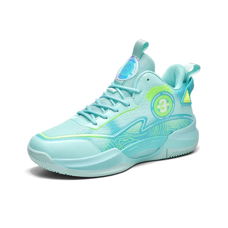 MUSNODO Cushioning, Slip Resistant, And Abrasion Resistant High Top Basketball Shoes Unisex Pink Orange Mismatched-7