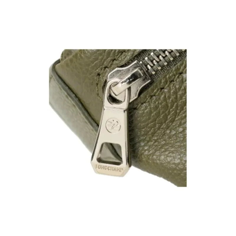LONGCHAMP Le Foulonné Cow Leather Fanny Pack Medium Size Women's Khaki-7